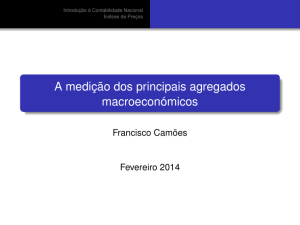 A medição dos principais agregados macroeconómicos