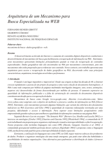 Arquitetura de um Mecanismo para Busca Especializada na Web