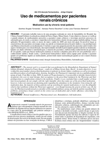 Uso de medicamentos por pacientes renais crônicos