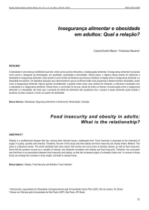 Insegurança alimentar e obesidade em adultos: Qual a relação?