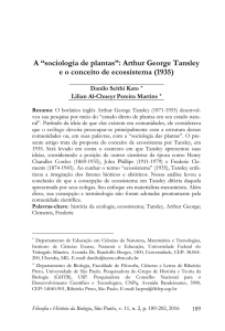 Arthur George Tansley e o conceito de ecossistema