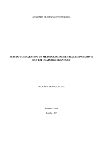 estudo comparativo de metodologias de triagem para hiv e hcv em