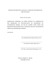 PROTEÇÃO DE DISTÂNCIA APLICADA A LINHAS DE