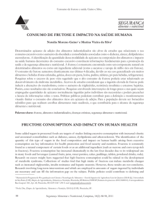 CoNSuMo DE FRuToSE E iMPACTo NA SAúDE