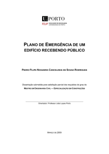 PLANO DE EMERGÊNCIA DE UM EDIFÍCIO RECEBENDO PÚBLICO