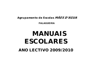 manuais escolares - Agrupamento de Escolas Mães d`Água