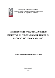 contribuições para o diagnóstico ambiental da parte média e inferior