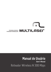 Manual de Instruções Roteador Multilaser RE063