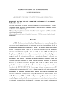 Adesão ao Tratamento com os Antirretrovirais e o Papel do
