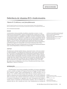 Deficiência de vitamina B12 e fenilcetonúria