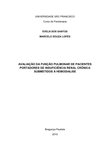 avaliação da função pulmonar de pacientes portadores de