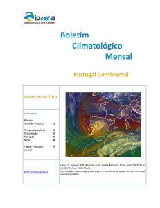 Boletim Climatológico Mensal