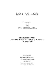 KANT OU CANT - Escola de Guerra Naval