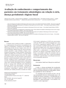 Avaliação do conhecimento e comportamento dos pacientes em