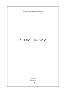 curriculum vitæ - Universidade de Coimbra