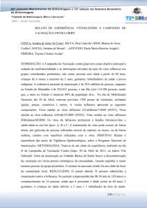 relato de experiência vivenciando a campanha de vacinação contra