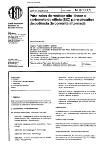 Para-raios de resistor nao-linear a carboneto de silicio