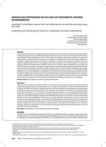 ADESãO DOS PORTADORES DO HIV/AIDS AO TRATAMENTO