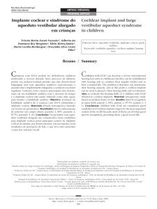 Implante coclear e síndrome do aqueduto vestibular alargado em