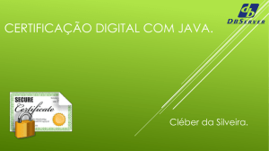 Certificação digital com Java.