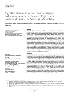 Ingestão alimentar versus recomendações nutricionais em