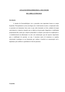 ATUAÇÃO FONOAUDIOLÓGICA EM CÂNCER DE CABEÇA E