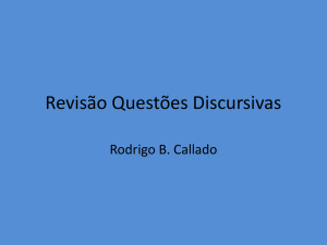 Revisão Questões Discursivas