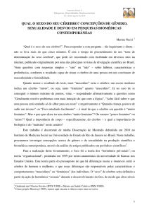 QUAL O SEXO DO SEU C&Eacute;REBRO? CONCEP&Ccedil;&Otilde;ES DE G&Ecirc;NERO