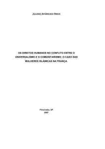 os direitos humanos no conflito entre o