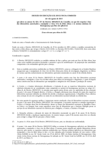 DECISÃO DE EXECUÇÃO (UE) 2015/ 1358 DA COMISSÃO