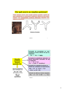 Por quê ocorre as reações químicas? - IQ-USP