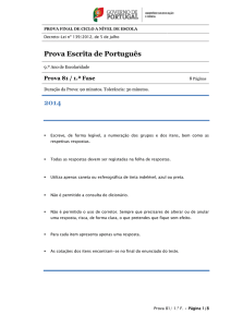 Prova Escrita 2014 Escrita de Português