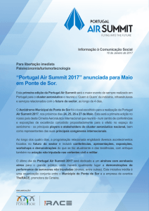 “Portugal Air Summit 2017” anunciada para Maio em Ponte de Sor.