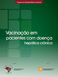 Vacinação em - Sociedade Brasileira de Hepatologia