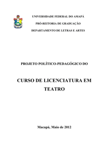 CURSO DE LICENCIATURA EM TEATRO