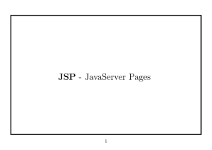 JSP - JavaServer Pages