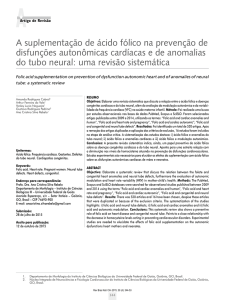 A suplementação de ácido fólico na prevenção de disfunções
