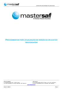 Procedimento para Atualização de versão do MasterSAF