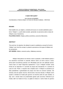 O QUE É INFLAÇÃO? Ana Claudia GUTIERRES