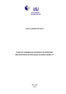 SILVA, Alice Claudeci da. Plano de comunicação integrada