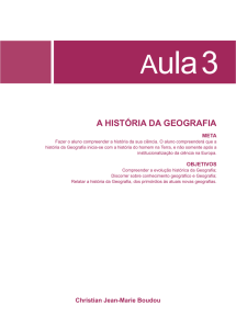 a história da geografia