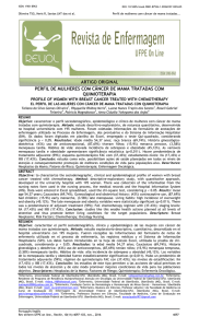 perfil de mulheres com câncer de mama tratadas com quimioterapia