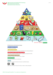 Pirâmide dos Alimentos Suíça - Schweizerische Gesellschaft für