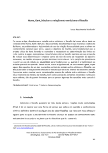 Hume, Kant, Schulze e a relação entre ceticismo e filosofia