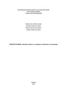 CÂNCER DE MAMA: Atenção primária e a atuação do enfermeiro