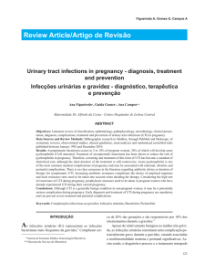 Infecções urinárias e gravidez - diagnóstico, terapêutica e