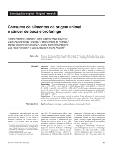 Consumo de alimentos de origem animal e câncer de boca