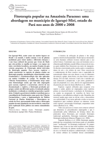 Fitoterapia popular na Amazônia Paraense: uma