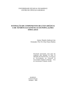 estimação de componentes de (co)variância e de