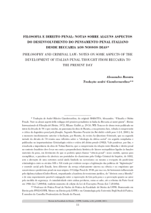 FILOSOFIA E DIREITO PENAL: NOTAS SOBRE ALGUNS